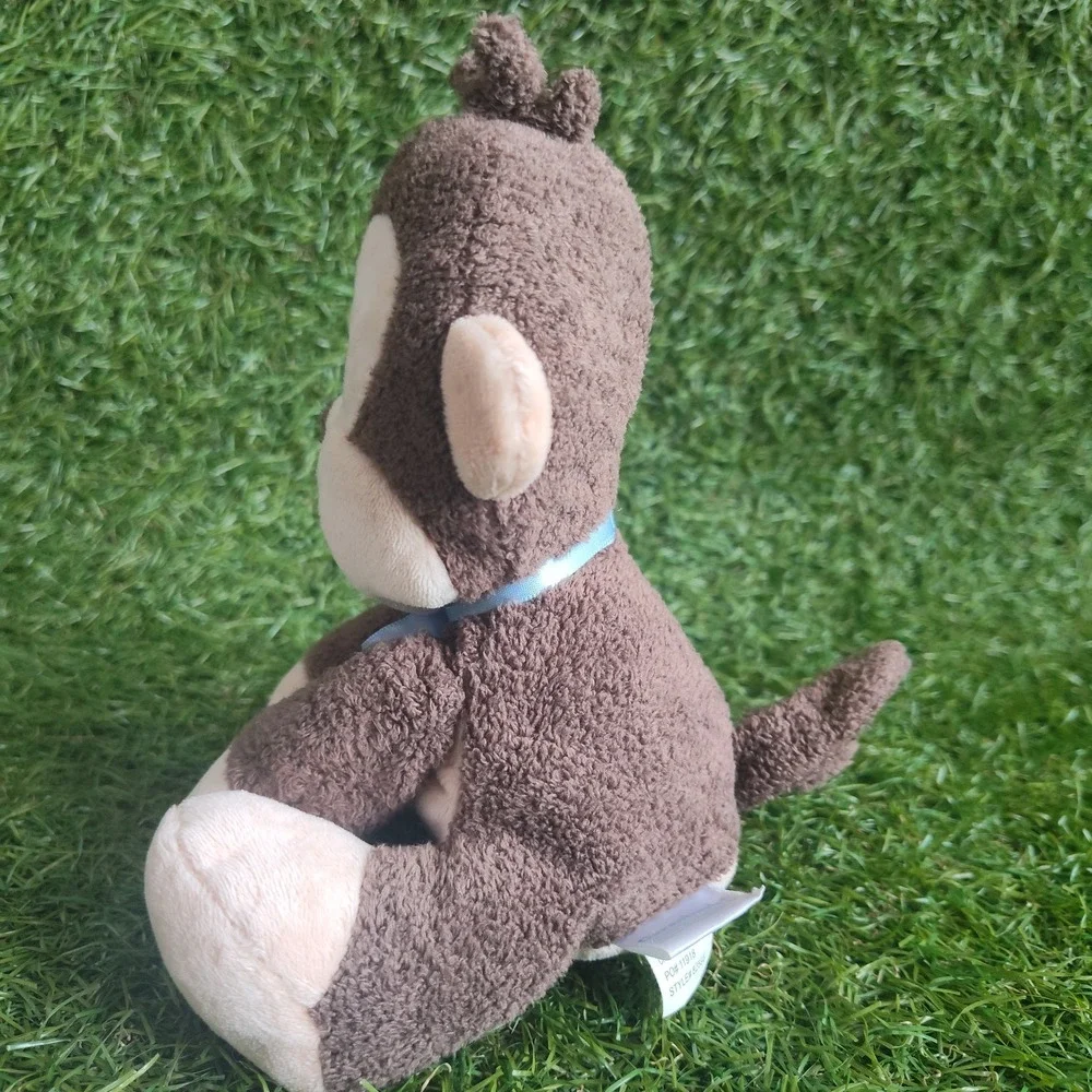 Garanimals Baby Monkey Plush Toy Blue Bow Ribbon 6 inch Brown Stuffed Animal Toy